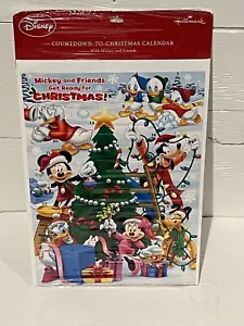 Mickey and Friends Countdown to Christmas Calendar Card Hallmark Disney New - Picture 1 of 5