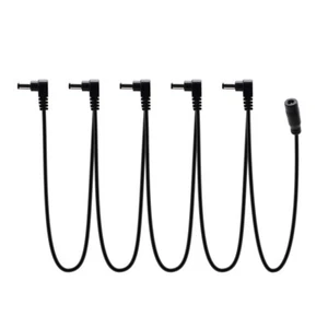 9V DC 5 Way Right Angle Plug Daisy Chain Power Cable for Guitar Pedals - Picture 1 of 5