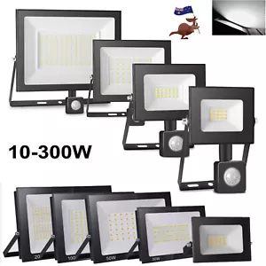 LED Flood Light 10W 20W 30W 50W 100W 200W 300W Outdoor Security Garden Lamp Cool - Picture 1 of 25