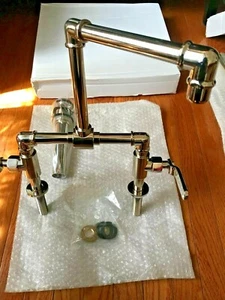 ISI Edison Bridge Bathroom Faucet - Lever Handles No Overflow - Polished Nickel - Picture 1 of 3