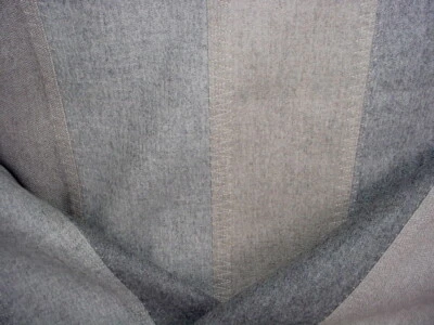 1-3/8Y Kravet 34913 New Suit Grey Heather Wool Blend Stripe Upholstery Fabric - Image 1 of 4