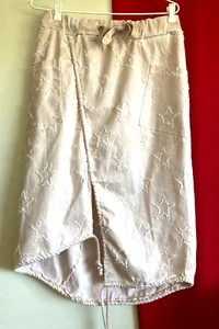 Imagine Italy sz M-L Knee Length A-line Skirt Elastic-drawstring Waist pockets - Picture 1 of 8