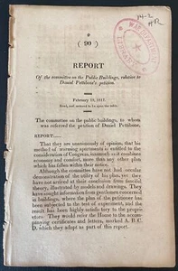 DANIEL PETTIBONE'S PETITION - 1817 - Russian Furnace Purchase for Congress-Hall - Picture 1 of 7