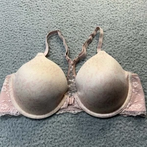 Maidenform Bra 36C T-Shirt Bra 7112 T-back Victorian Pretty Front Closure - Picture 1 of 12
