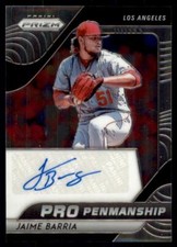 2020 Prizm Pro Penmanship Auto #PP-JB Jaime Barria - Los Angeles Angels