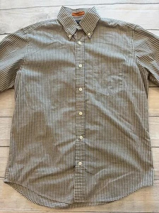 Dockers Button Down Shirt Mens Medium Classic Plaid Pocket Collared - Picture 1 of 4