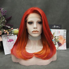 Ginger Orange Wig Synthetic Lace Front Wig Mixed Color Hair Wigs Cosplay Wig