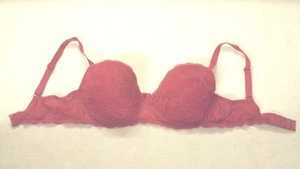 LADIES INTIMISSIMI UK 34D EUR 75D FLORAL LACE UNDERWIRED FULL CUP FUCHSIA BRA - Picture 1 of 4
