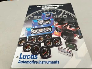 1981 LUCAS Automotive INSTRUMENTS Brochure - Imagen 1 de 3
