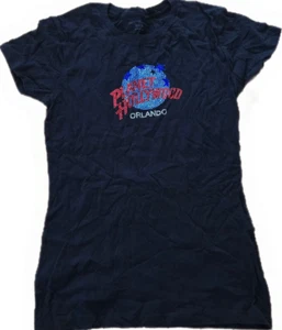 Planet Hollywood Rhinestone Black Ladies T-shirt Size XL Short Sleeves - Picture 1 of 3