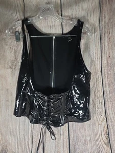 Womens XL Social Collision Sexy Black Top - Picture 1 of 5