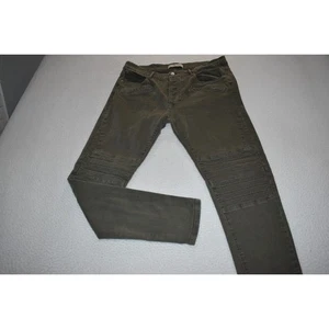 Zara Man Jeans Mens Size 34 x 28 Slim Tapered Fit Cotton Blend Green - Picture 1 of 7