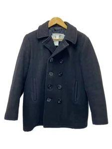 Schott U.S.740N Pea Coat Jacket Men's Wool Made in USA Navy Size 18 (XL) Used - Picture 1 of 5