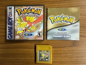 Pokemon Gold Version (Nintendo Game Boy Color, 2000) Authentic W/ Manual Tested - Picture 1 of 19