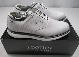 NEW FootJoy Traditions White Spikeless Mens 9 M Golf Shoes 57927 - Picture 1 of 9