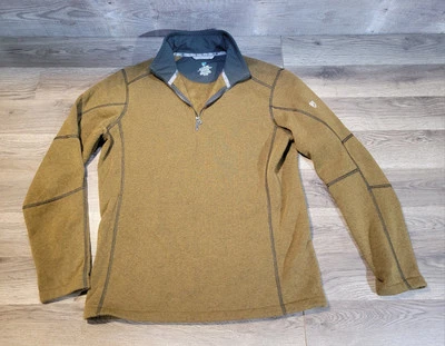 Kuhl Revel Fleece Mens Medium 1/4 Zip Pullover Sweater Outdoor Brown 3007 - Image 1 of 4