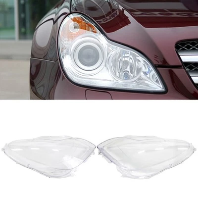 For 2007-2011 Mercedes Benz W219 CLS350 CLS500 CLS550 2Pcs Headlight Lens Cover - Image 1 of 4