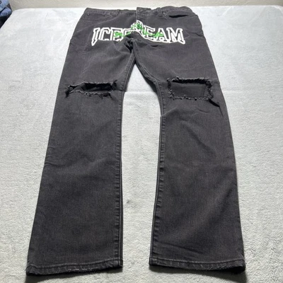 Y2k 2000s Ice Cream Billionaire Boys Club Jeans Mens sz 34 (Fits 37x33) Black - Image 1 of 4