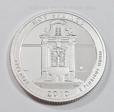 2010 S HOT SPRINGS  *90% SILVER PROOF*  STATE QUARTER   **FREE SHIPPING** - Image 1 of 3