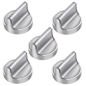 5PK Upgraded Gas Stove knobs Replacement Whirlpool Range Oven Knob Stainless Ste - Picture 1 of 12