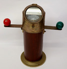 Vintage Brass Nautical Compass Binnacle Gimbals Marine Compass Wood/Stand 18"T..