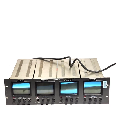 Monitor de video Sony PVM 411 4 pantallas montaje en rack 4” blanco y negro como está Foto 1 de 4