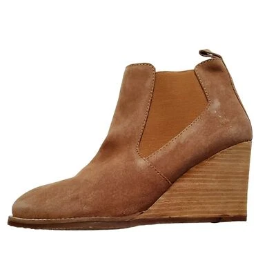 Diba Suede Leather Wedge Ankle Boots Booties Size 10 New - Image 1 of 4