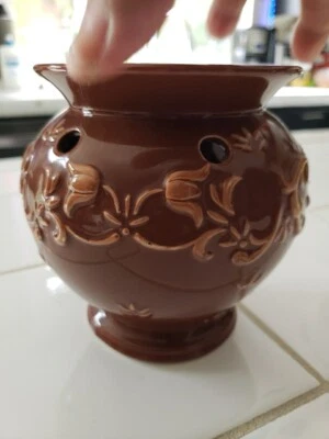 Yankee Candle Wax Melts Tart Burner! Beautiful! Brown. - Image 1 of 4