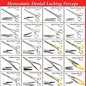 Hemostat Artery Surgical Forceps Operating Dissecting Locking Tissue Pliers Lab - Picture 1 of 20