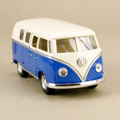 1962 Volkswagen Classic Kombi Van Microbus Minibus Campervan Blue Hippy 1:32  - image 1 of 4