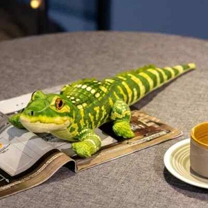 New Large 70 cm Lifelike GREEN Crocodile Plush Toy, Soft Stuffed Animal - Picture 1 of 2