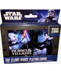 Star Wars The Clone Wars Heroes & Villians Playing Cards