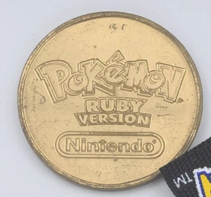 Pokemon Ruby Version Groudon Holographic Metal Coin Bonus Promo Item - Picture 1 of 2