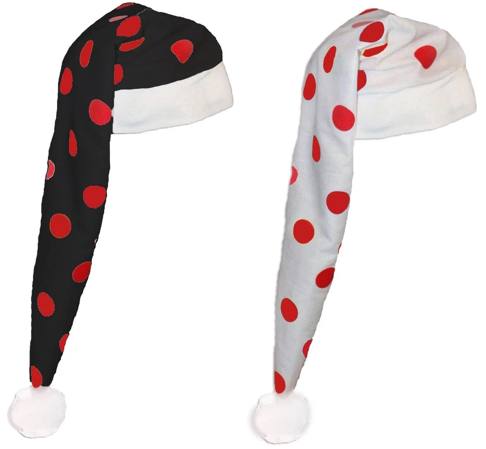 Childs Red Nose Day Comic Relief Polka Dot Victorian Night Cap Fancy Dress - Image 1 of 1