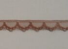 CRAFT-SEWING-LACE 10mtrs x 10mm Cinnamon Brown Scallop Design