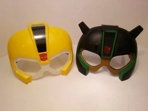 TRANSFORMERS Plastic Face Mask Glasses Lot: Black, Green & Gold - Yellow & Black - Picture 1 of 7