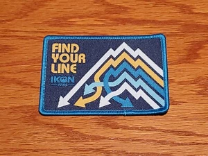 IKON Pass Irpn On Patch 3,5x2,5" - Mountain Rainbow Winter Skifahren Snowboarden - Bild 1 von 3