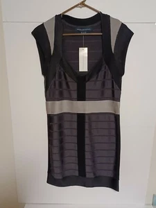 French Connection ärmelloses Kleid mit Band Strickmütze Größe 12  - Bild 1 von 4
