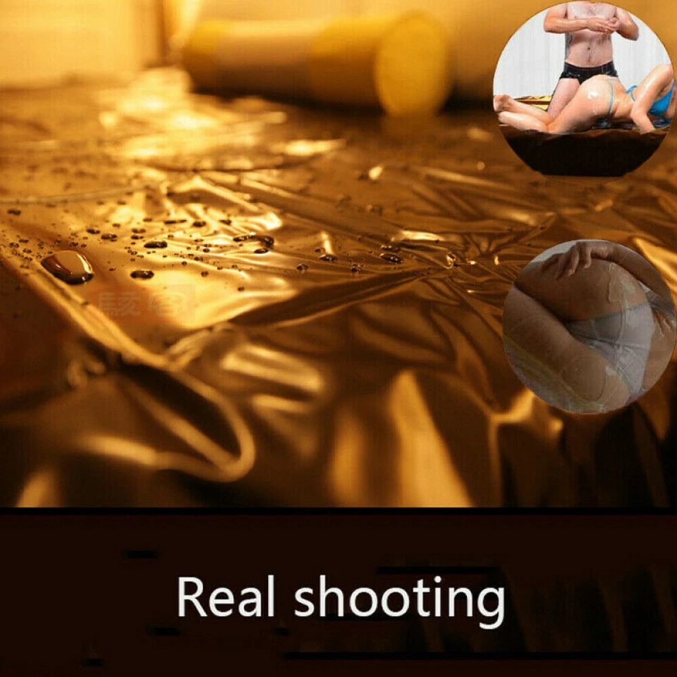 210*210cm PVC Bed Sheet Wet Game King Size Waterproof Bedding Sheet & Pillow Set - Image 1 of 4