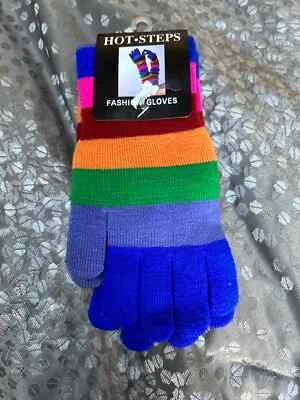 Hot Steps rainbow fashion gloves- One size fits all - Color of the Rainbow - Image 1 of 2