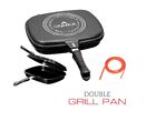 36 cm Diecast Double Non Stick Ceramic &amp; Marble Coated Griddle Grill Pans Grey