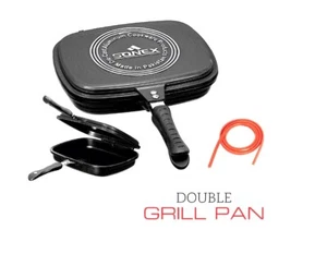 36 cm Diecast Double Non Stick Ceramic & Marble Coated Griddle Grill Pans Grey - Picture 1 of 4