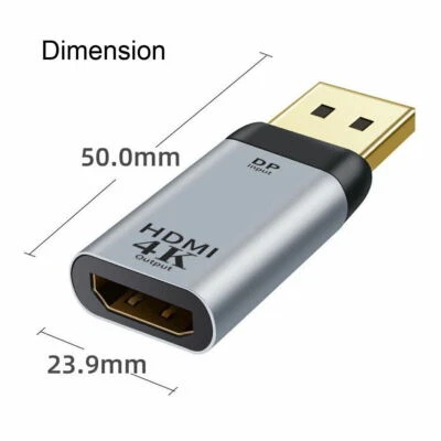 CY DisplayPort DP Sink Displays 4K@60hz Ultra HD Converter Adapter for Laptop - Image 1 of 4