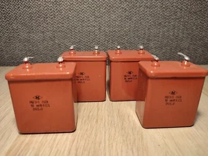 4pcs. 10 uF 200 V RUSSIAN PAPER IN OIL PIO AUDIO CAPACITORS MBGP-1 МБГП–1 - Picture 1 of 8