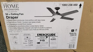 Home Decorators Draper 54" LED Outdoor Natural Iron Ceiling Fan | 1003236450 - Picture 1 of 1