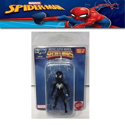 Marvel Super Heroes Secret Wars Black Spiderman 2" Micro Bobble Head Wave One Foto 1 de 3