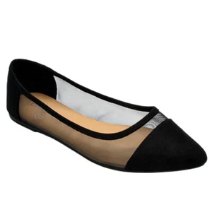 Damenschuhe spitz zulaufend elegante Slipper flache Schuhe Ballerina Walking flache Schuhe - Bild 1 von 18