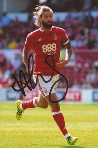 NOTTINGHAM FOREST: HENRI LANSBURY SIGNED 6x4 ACTION PHOTO+COA - Picture 1 of 1