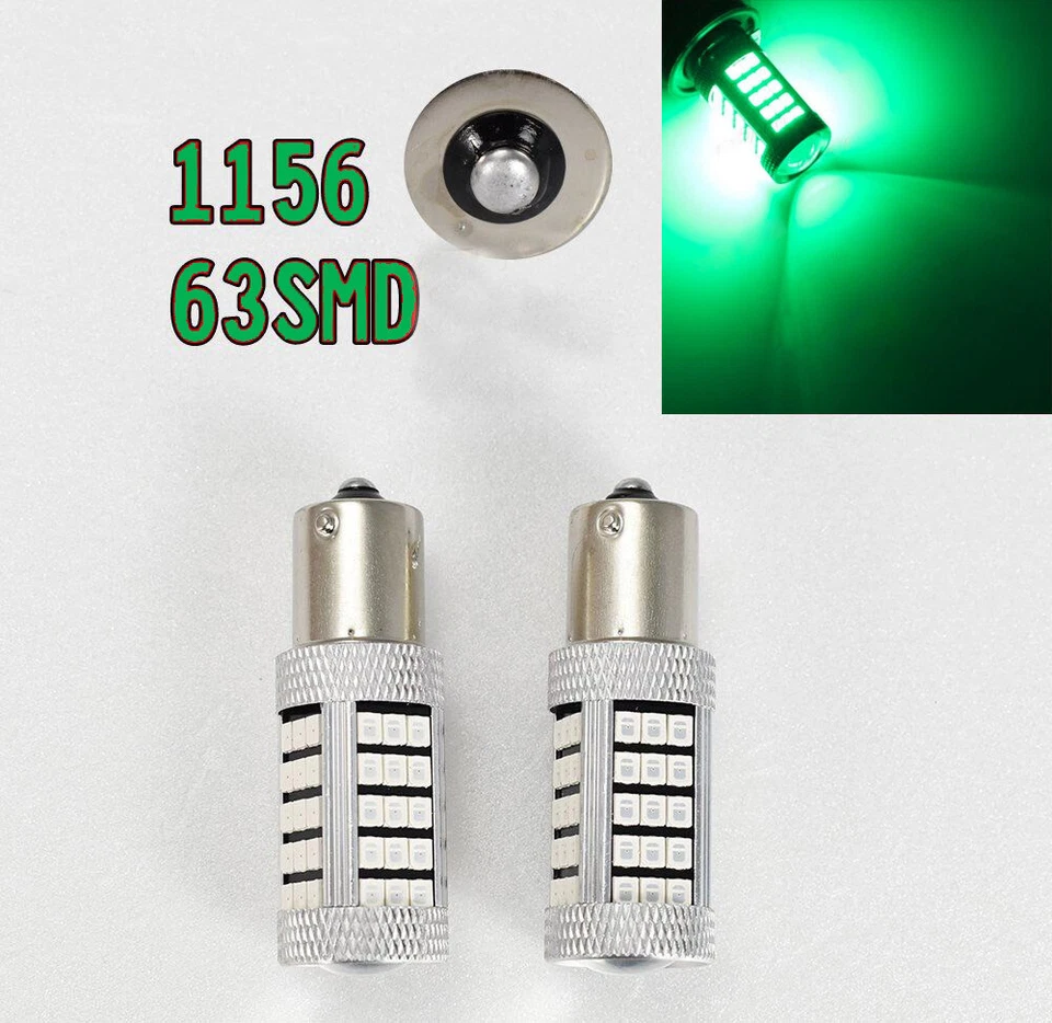 1156 P21W 3497 7506 63 LED Proyector Bombilla Verde Luz Señal de Giro Trasera K1 H H Foto 1 de 1
