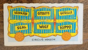 1970 TOPPS FUNNY DOORS TEST ISSUE RARE CARD CIRCUS WAGON GORILLA SEAL HIPPO # 13 - Picture 1 of 1